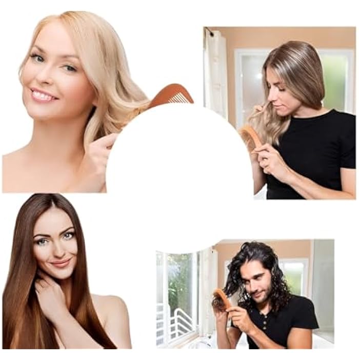 A luxurious wooden comb for styling and combing hair, whether wet or dry, helps to distribute natural oils to give the hair a healthy, smooth and tangle-free appearance daily - Image 5